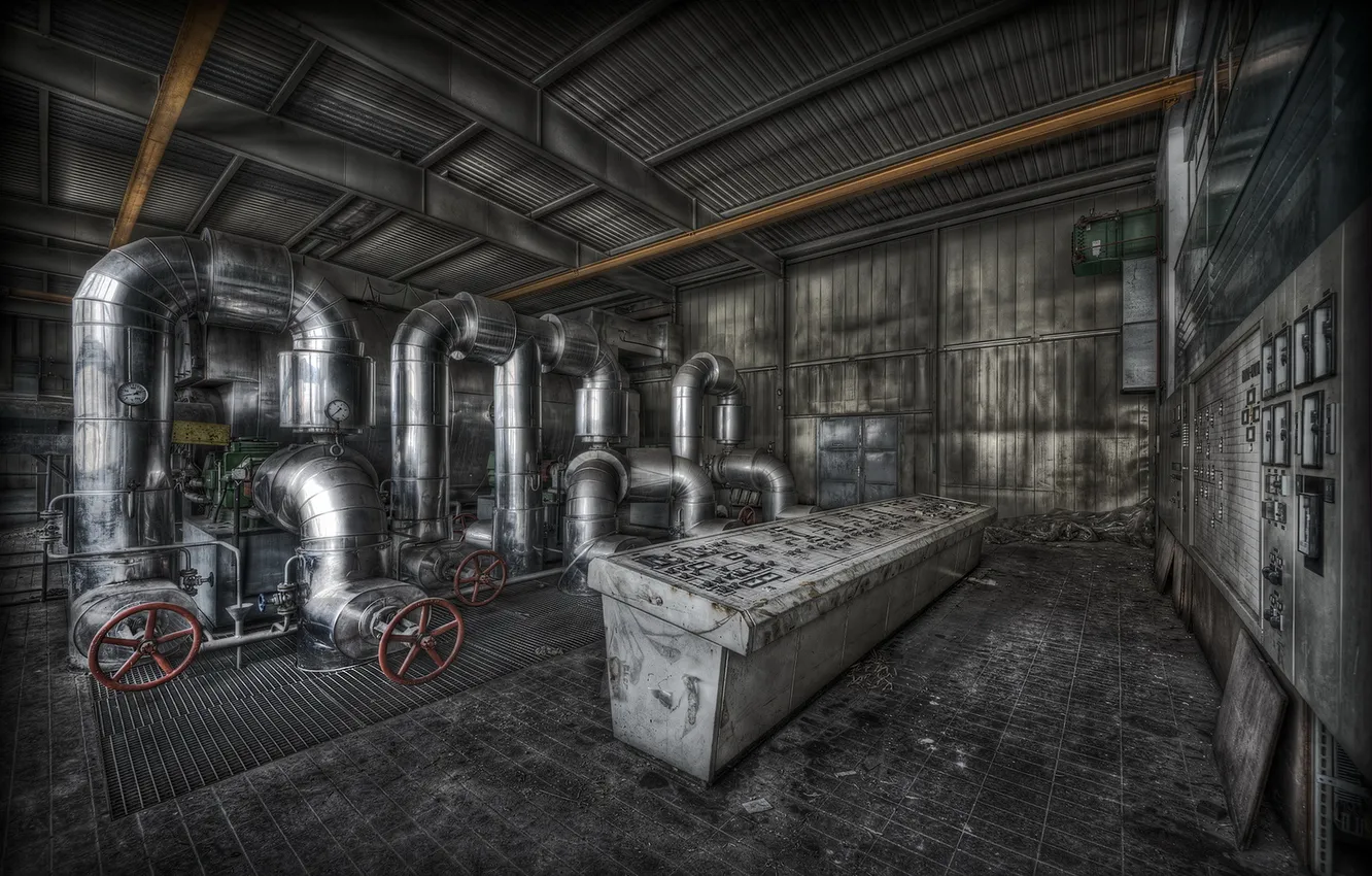 Photo wallpaper background, plant, factory