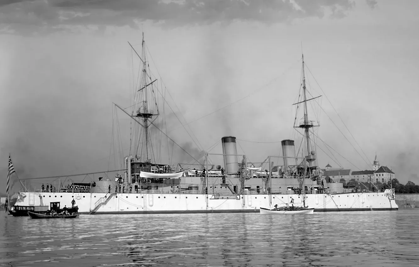 Photo wallpaper cruiser, US NAVY, armored, USS Olympia, C-6