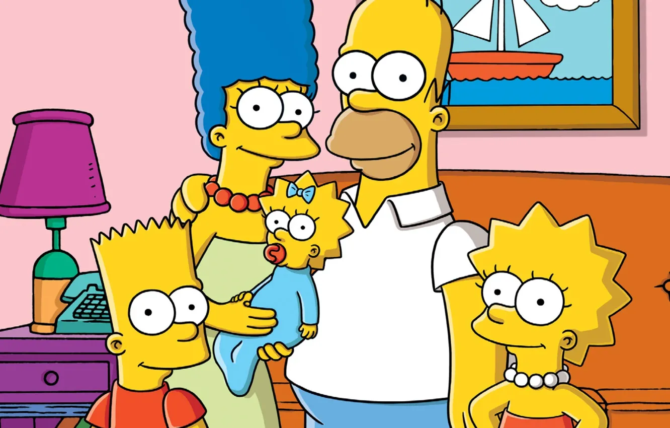 Photo wallpaper cartoon, The simpsons, family, the, The Simpsons