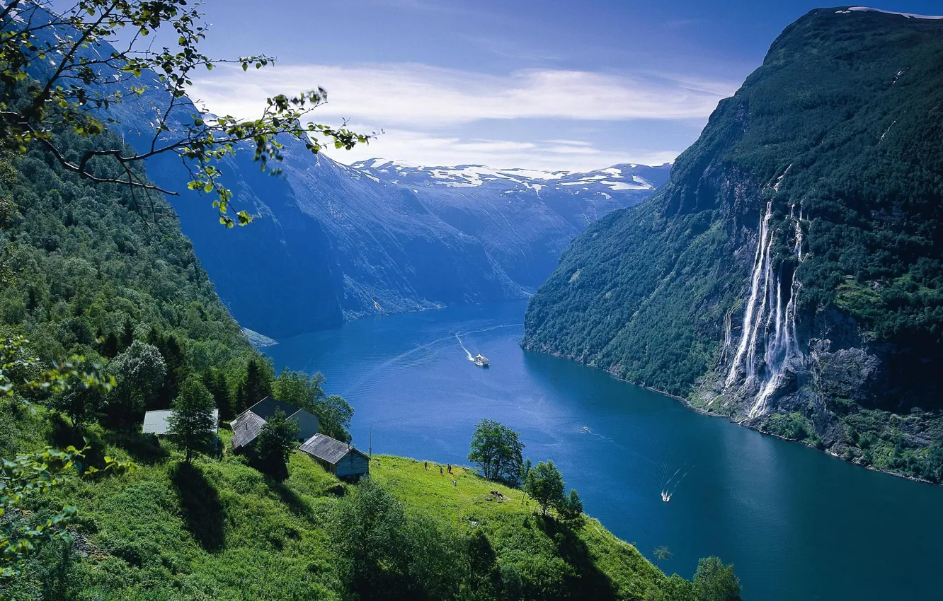 Photo wallpaper landscape, Norway, the fjord