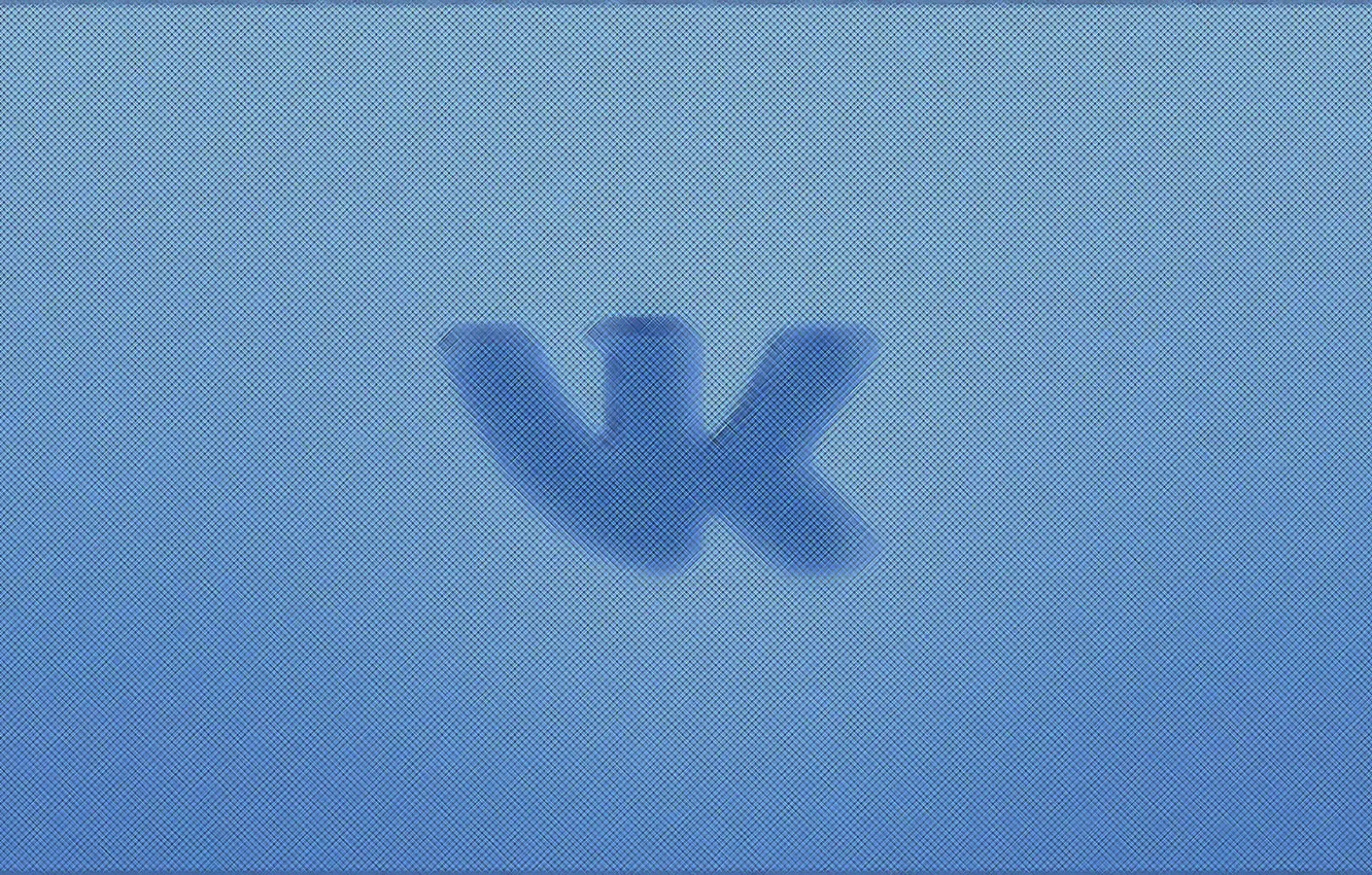 Photo wallpaper blue, logo, VKontakte
