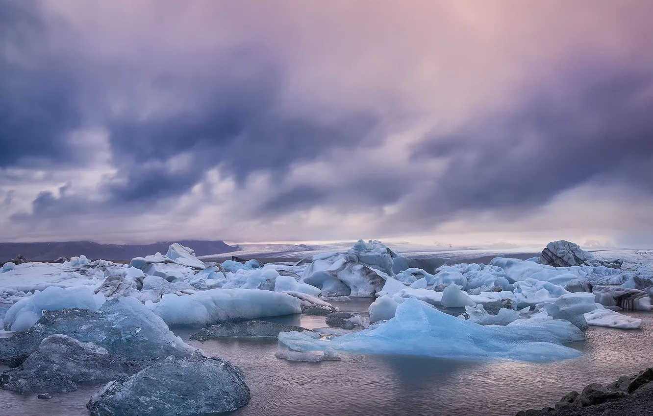 Photo wallpaper ice, sea, nature, icebergs