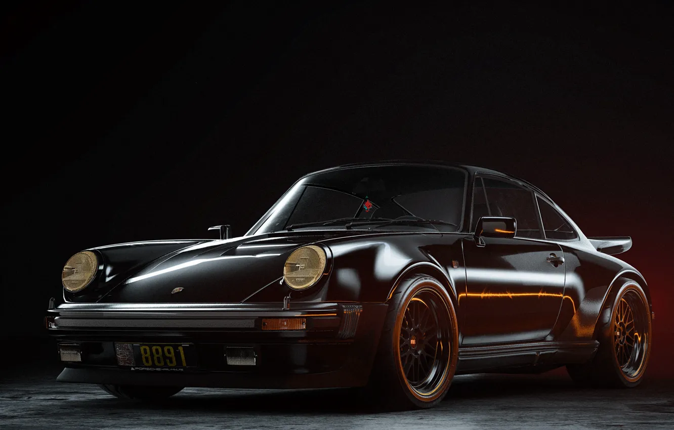 Photo wallpaper 911, Porsche, Samurai, Cyberpunk 2077, David Baylis, Cuberpunk