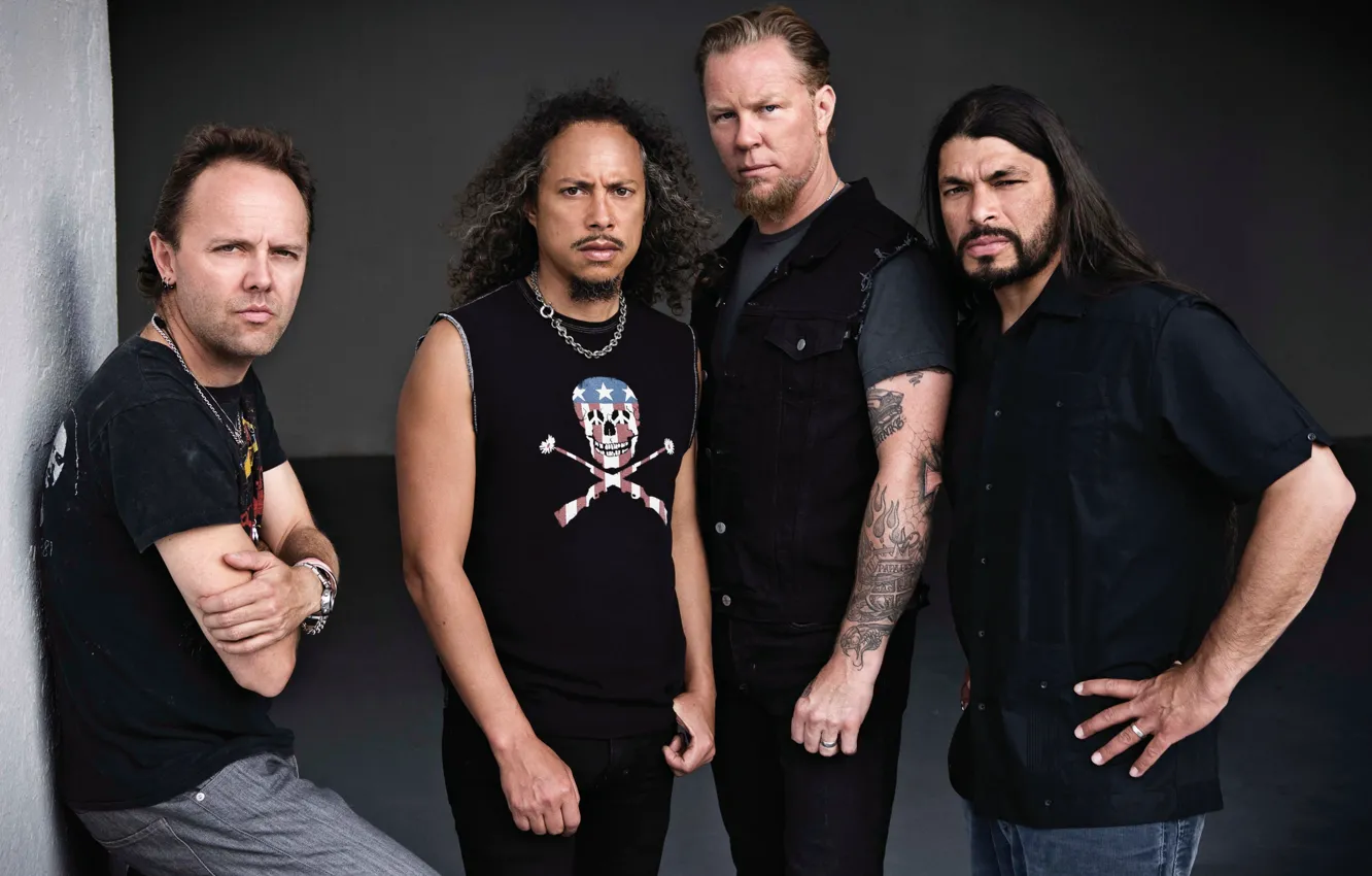 Photo wallpaper metal, music, people, group, rock, Metallica