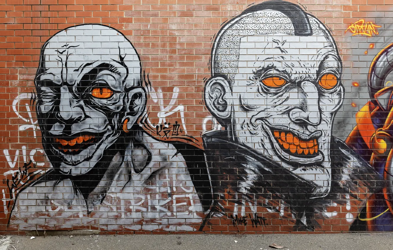 Photo wallpaper Graffiti, Melbourne, Australia, Richmond, Street Art, Mike Watt