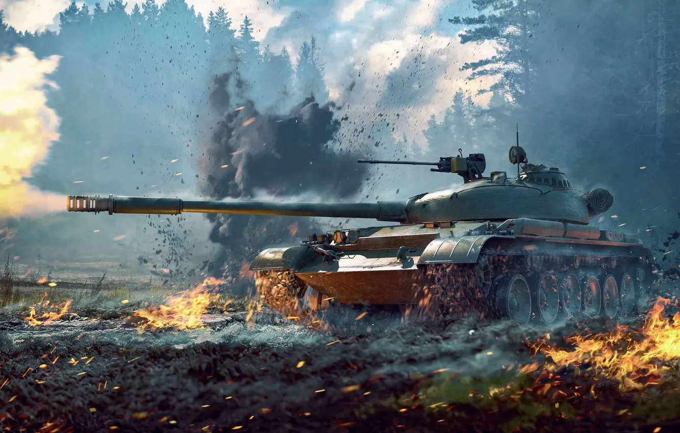 Photo wallpaper USSR, Object 140, Experienced tank