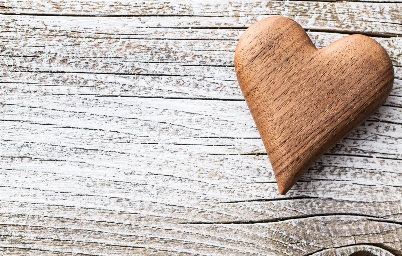 Photo wallpaper hearts, love, wood, romantic, hearts, wooden, valentine's day