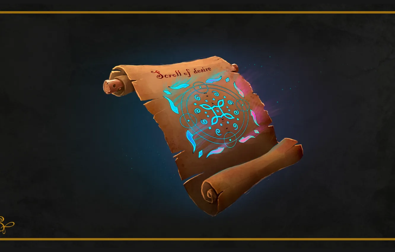 Photo wallpaper magic, fantasy, art, manuscript, Serg Tsvelykh, Magic scroll