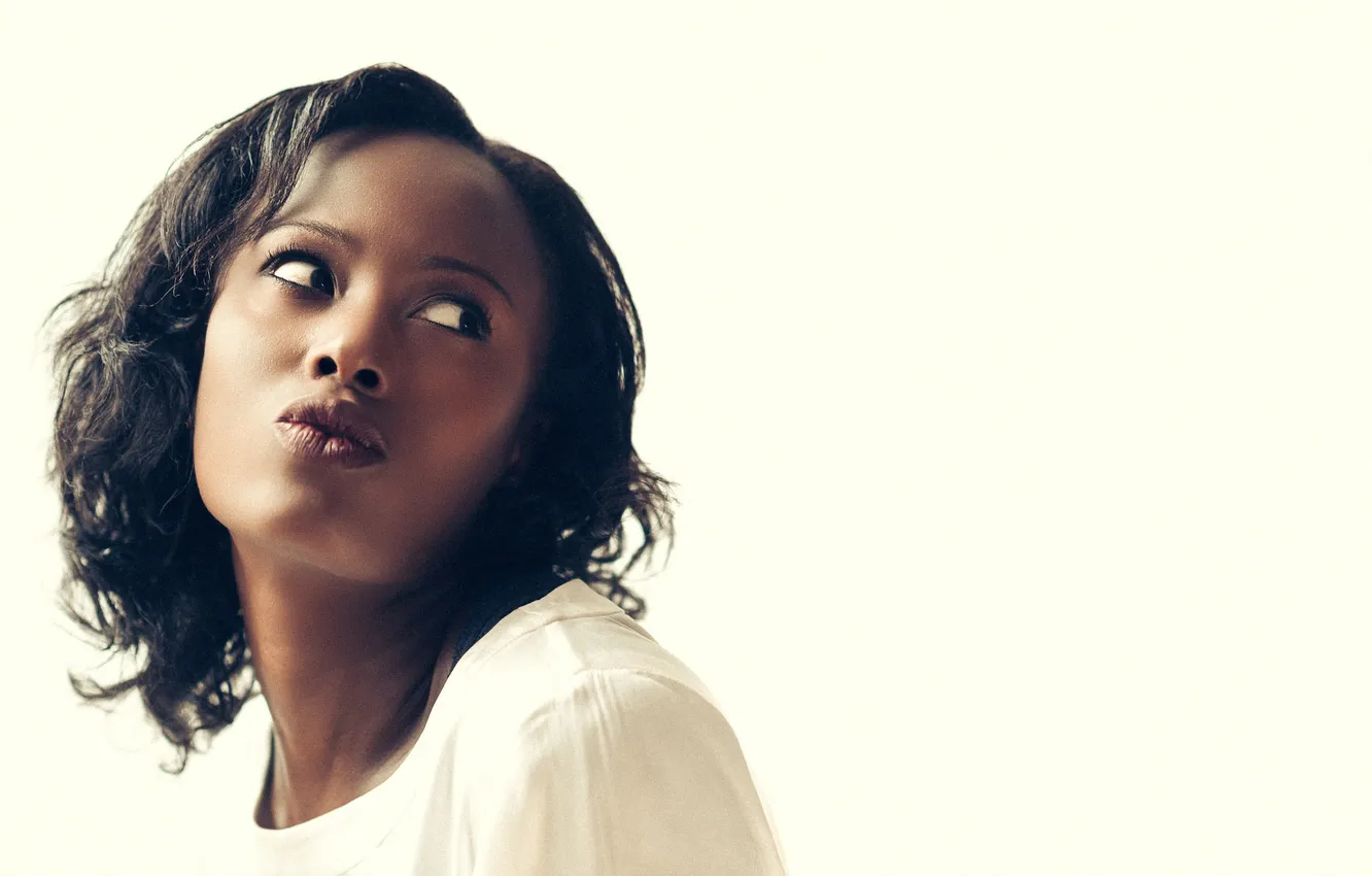 Photo wallpaper eyes, girl, hair, beauty, lips