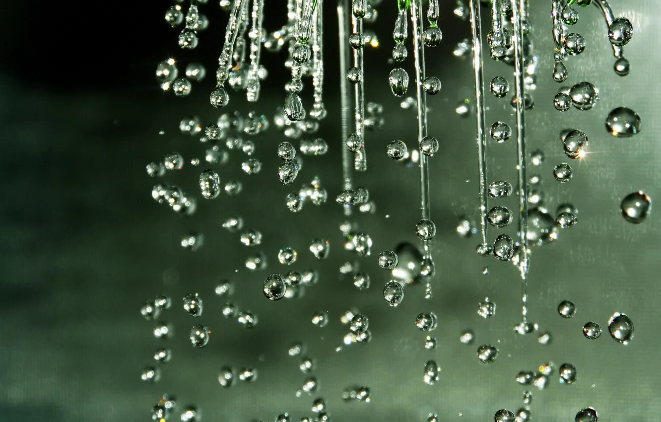 Photo wallpaper water, drops, macro