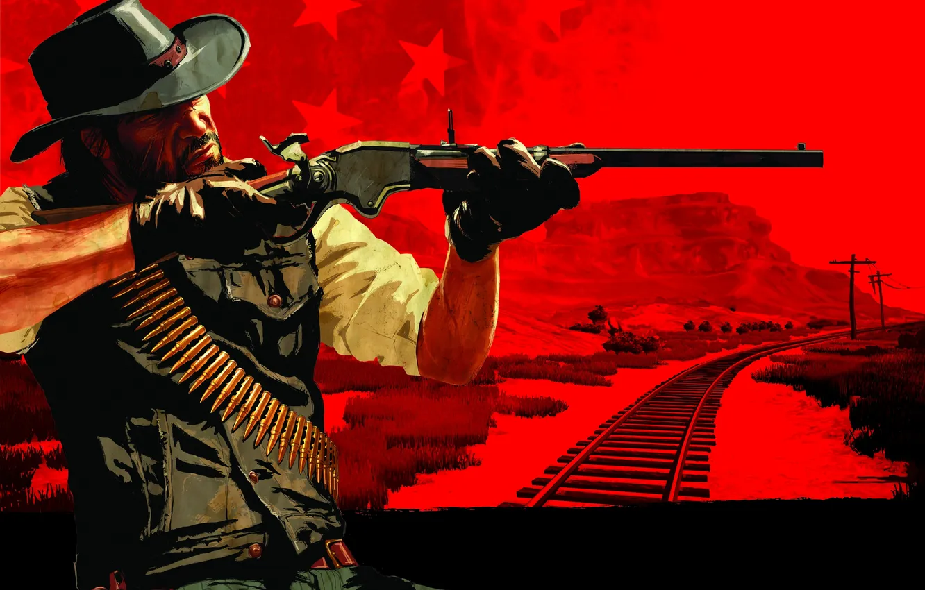 Photo wallpaper road, America, Red Dead Redemption, John Marston, John Marston, XX century