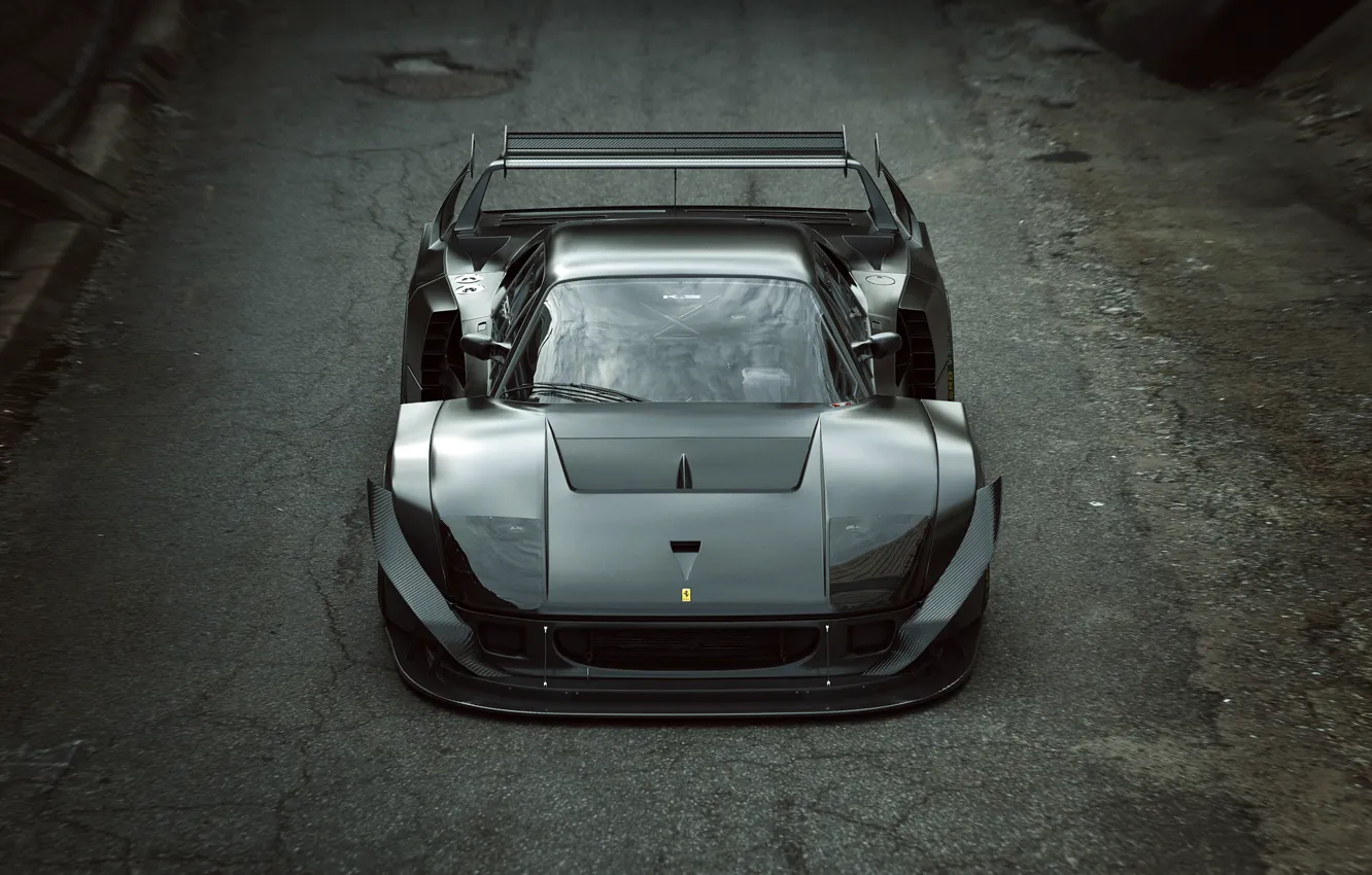 Photo wallpaper road, asphalt, design, car, F40 LM Extreme