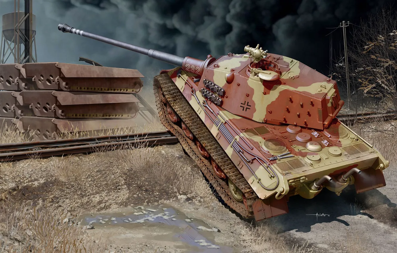 Photo wallpaper Tiger II, Heavy tank, Tank weapon, Armor