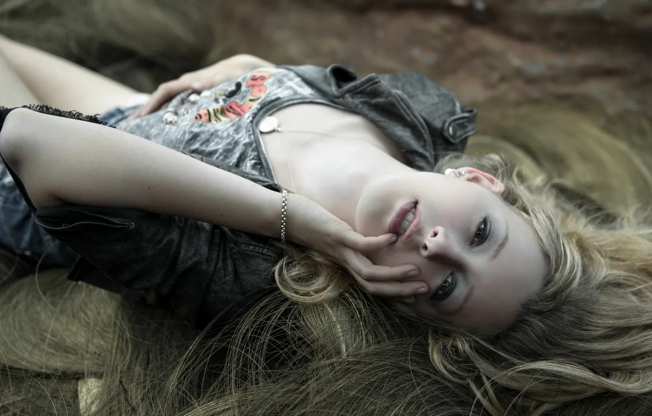 Photo wallpaper look, girl, background