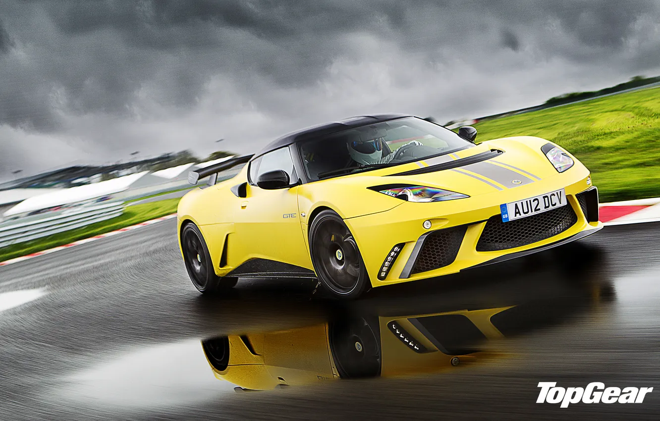 Photo wallpaper Lotus, Top Gear, driver, The Stig, The Stig, telecast, Lotus Evora GTE