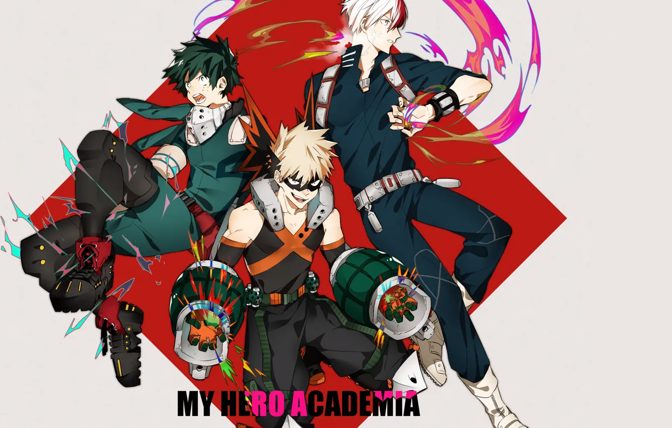 Photo wallpaper guys, trio, My Hero Academia, Boku No Hero Academy, My Hero Academy