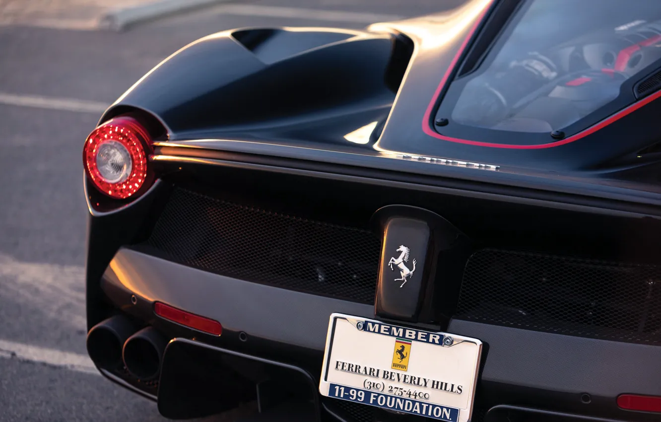 Photo wallpaper Ferrari, close-up, rear, LaFerrari, Ferrari Jeep Has Open