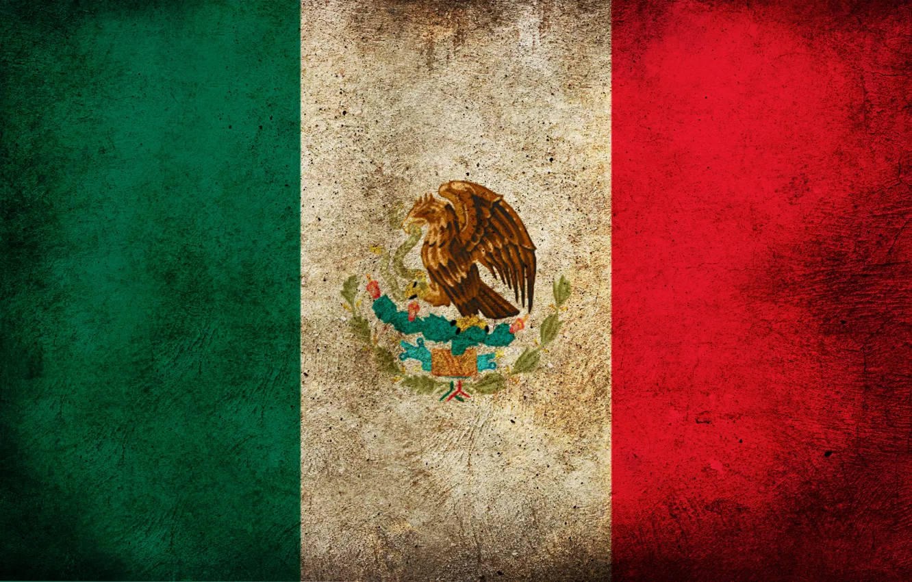 Photo wallpaper color, strips, flag, Mexico, picture