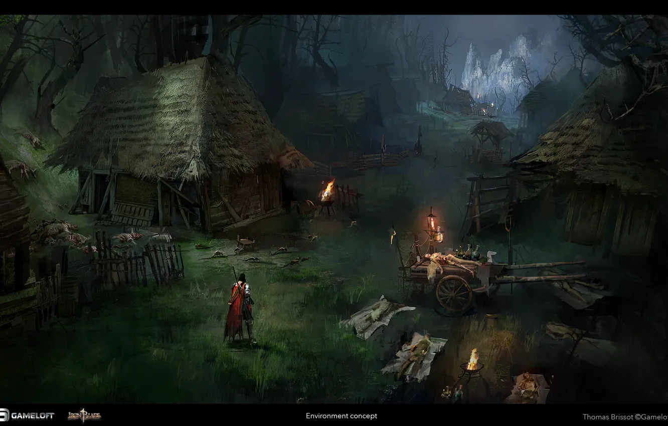 Photo wallpaper settlement, Transylvania, Iron Blade, Environment Concept