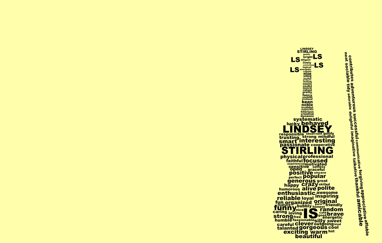 Photo wallpaper text, guitar, bow, Lindsey Stirling