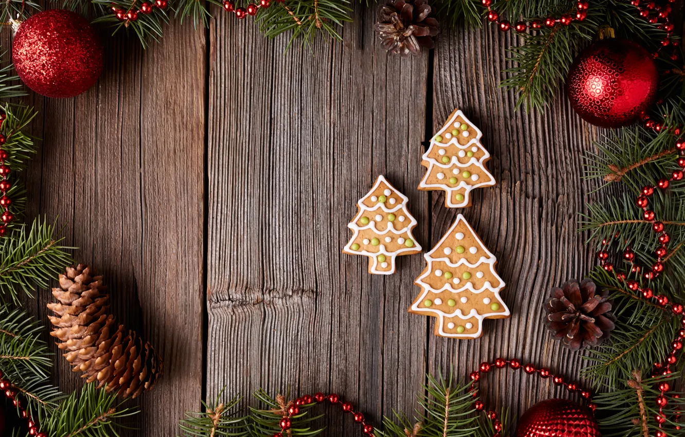Photo wallpaper new year, cookies, Christmas, Christmas, cakes, sweet, Xmas, glaze