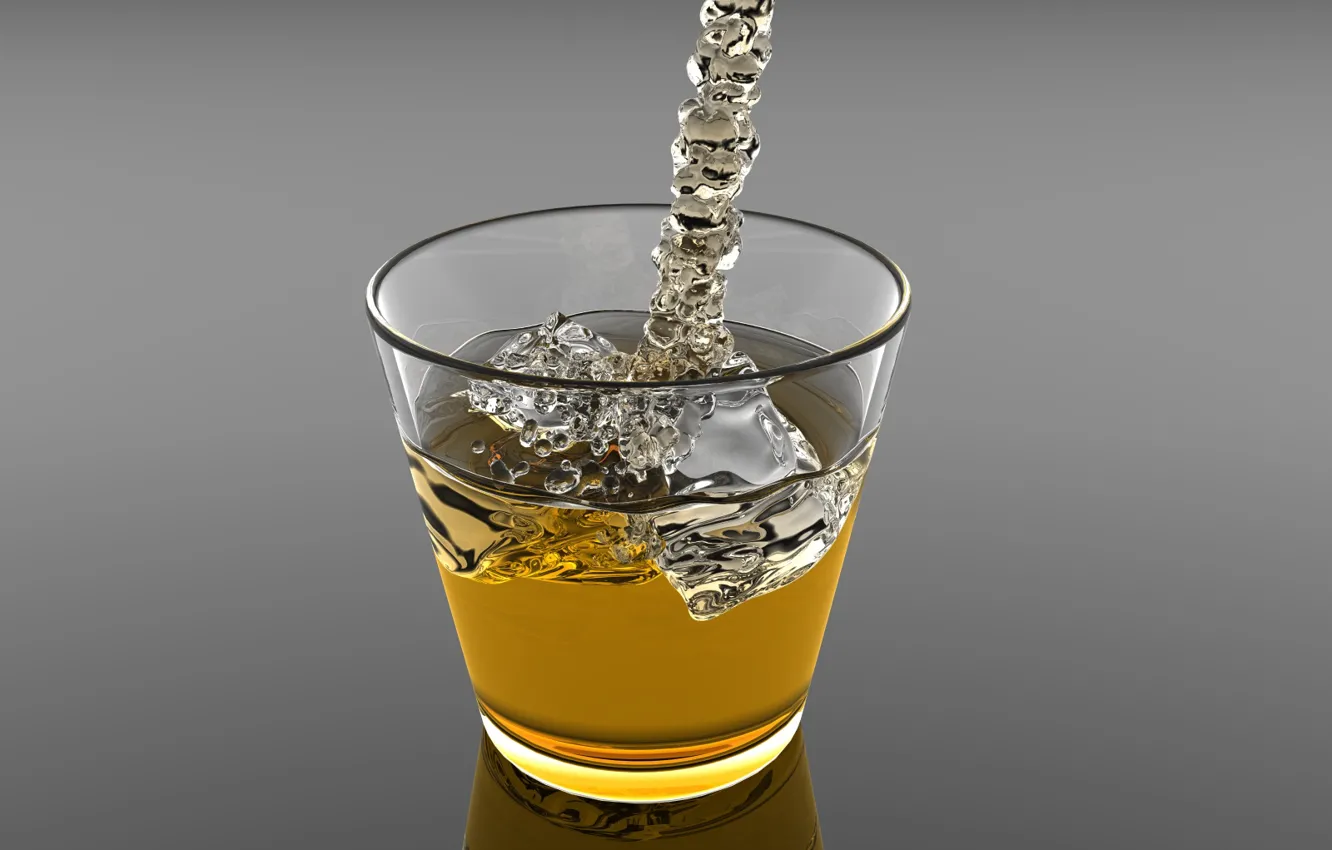 Photo wallpaper ice, glass, drink