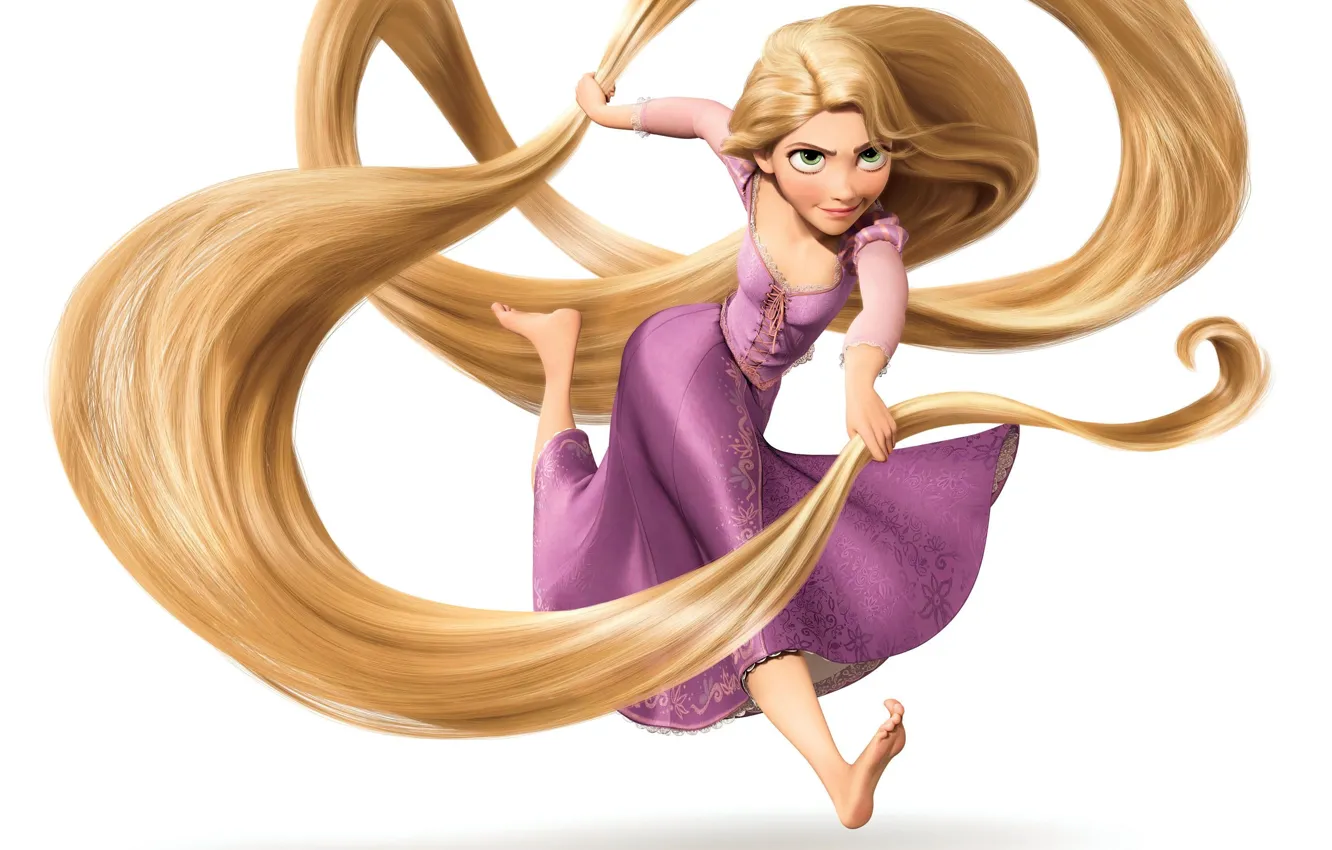 Photo wallpaper girl, hair, Rapunzel