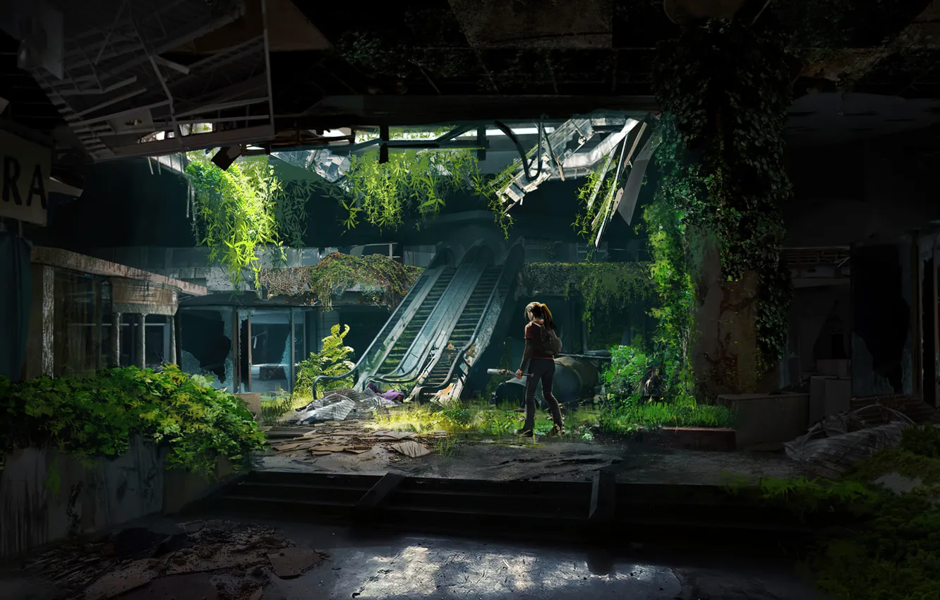 Photo wallpaper Concept Art, The Last of Us, Game Art, Rishiraj Singh Shekhawat, Abandoned Mall