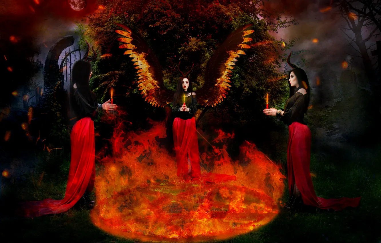 Wallpaper magic, Satan, witches, rite, cemetery for mobile and desktop ...