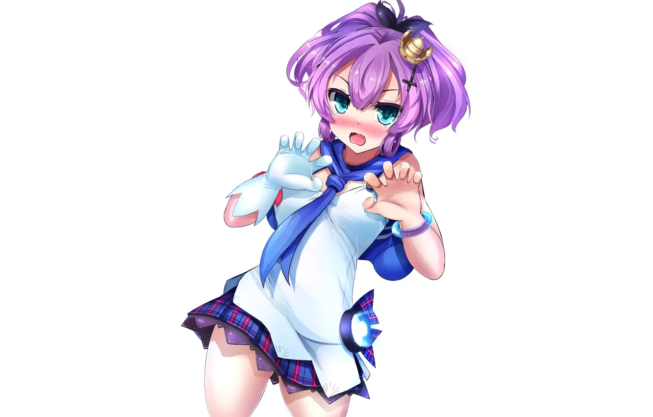 Photo wallpaper girl, school uniform, anime, beautiful, short hair, pretty, attractive, handsome