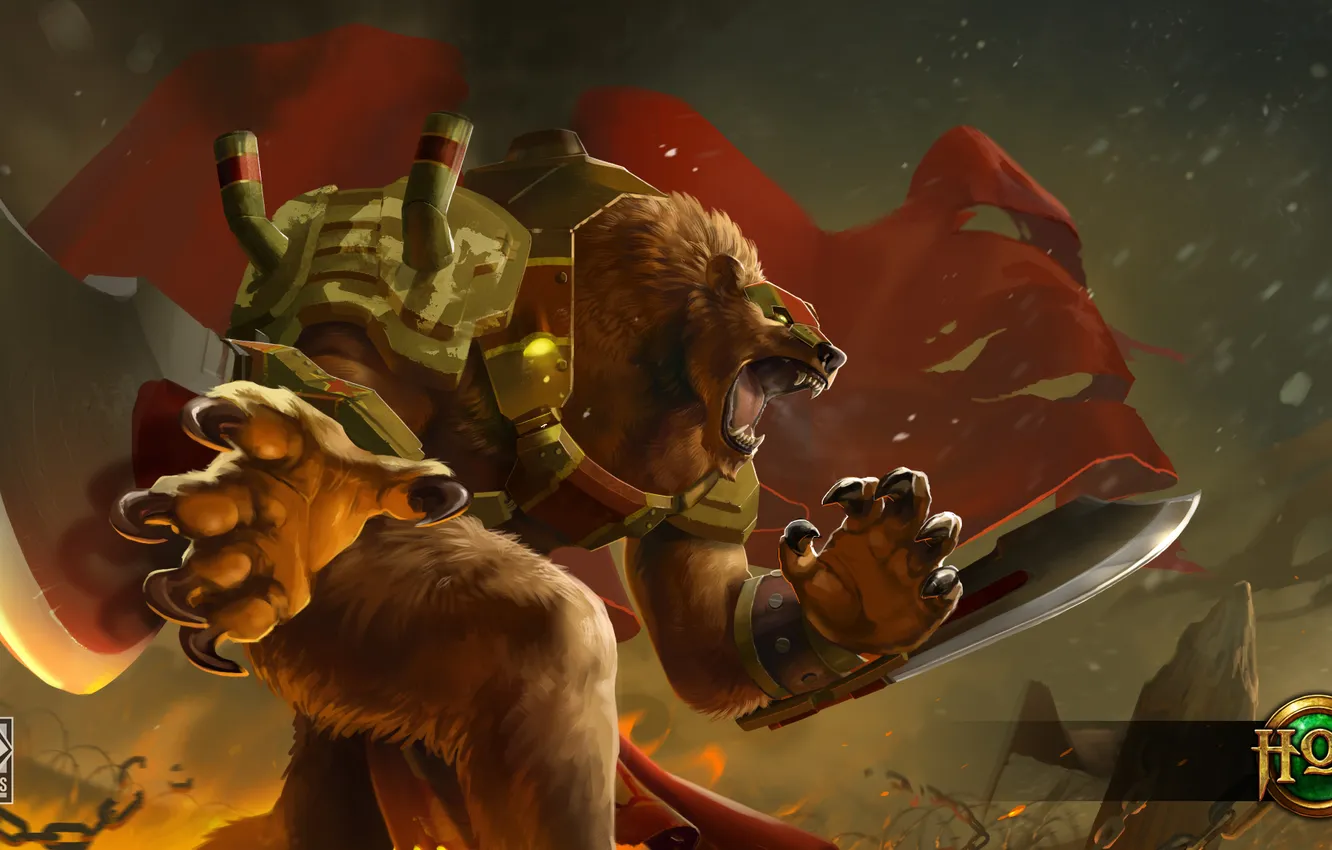 Photo wallpaper bear, warrior, Predator, Heroes of Newerth, battlebear, Russian Battlebear, battle bear