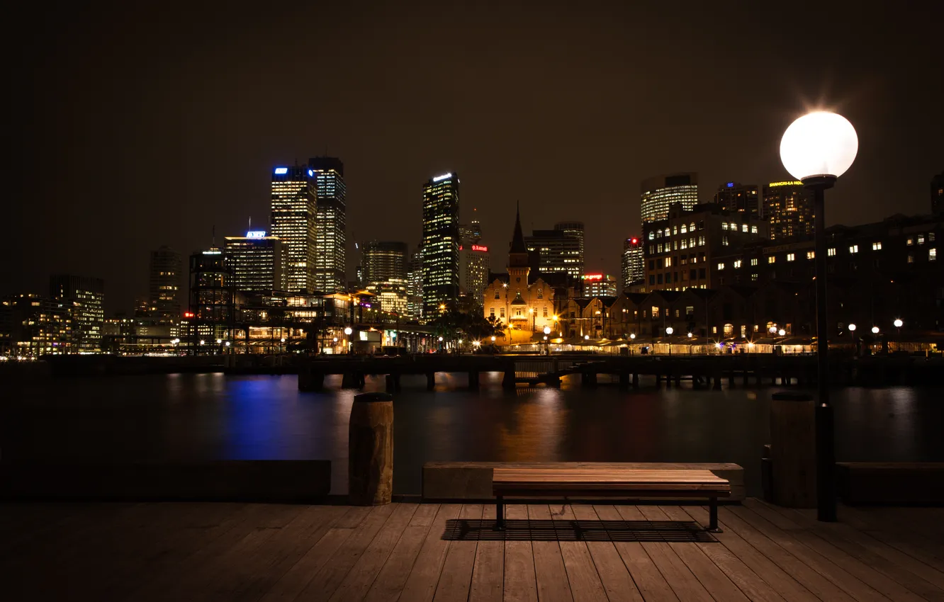 Photo wallpaper night, Australia, Sydney, night, Australia, Sydney