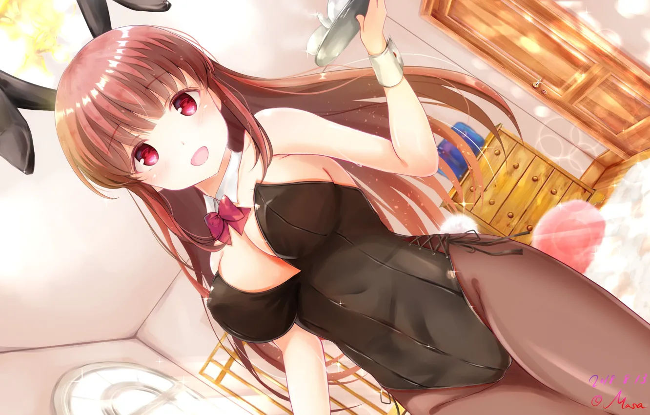 Photo wallpaper girl, Bunny, ears, girlfriend (kari)