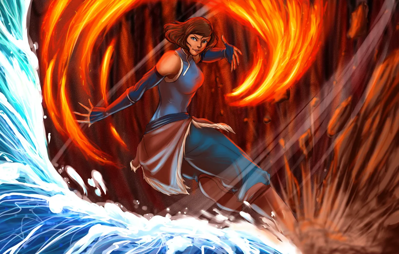 Photo wallpaper water, fire, earth, the air, art, Times, The Legend of Korra, Avatar: the Legend of …