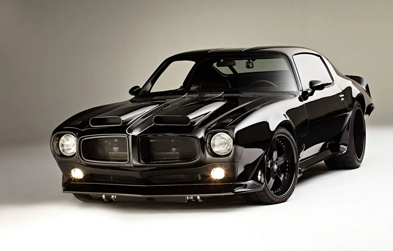 Photo wallpaper Black, Pontiac, Firebird, Muscle car, Trans Am