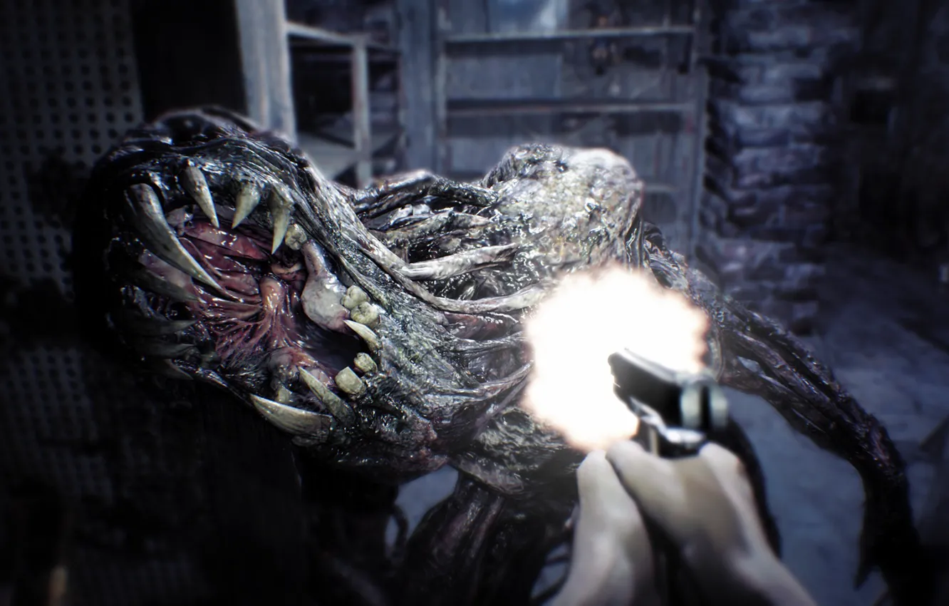 Photo wallpaper horror, Residen Evil, Resident Evil 7, Plastiic