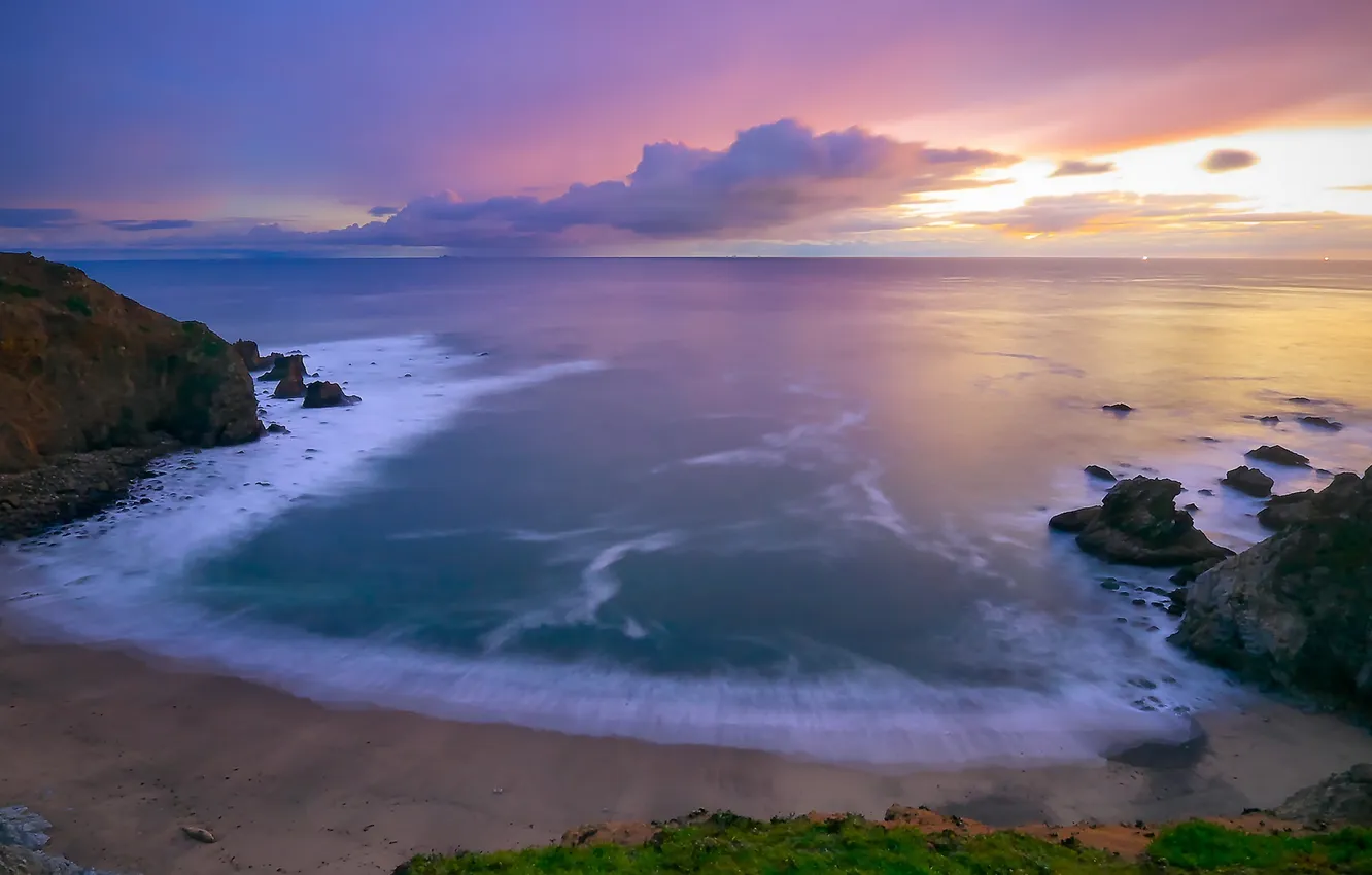 Photo wallpaper sand, sea, beach, stones, shore