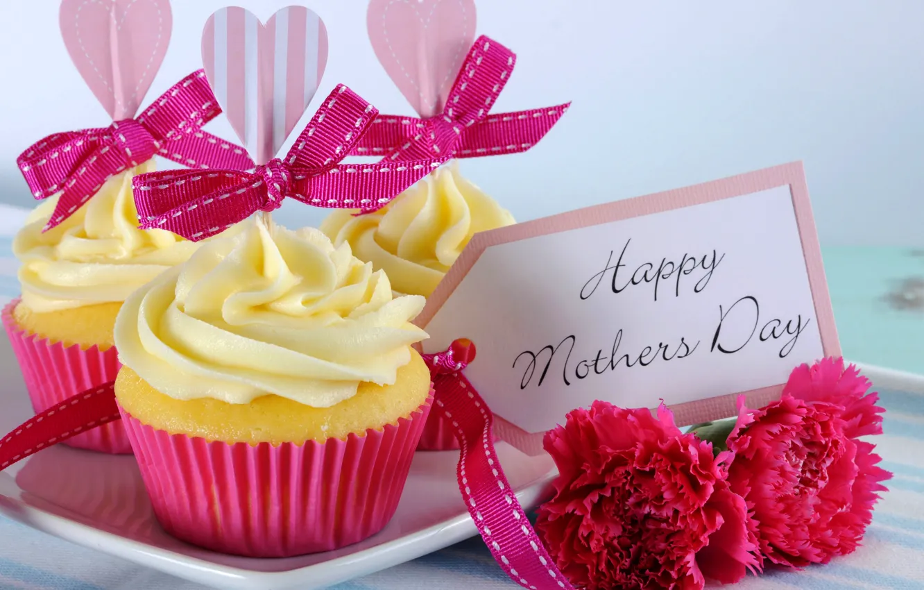 Photo wallpaper flowers, holiday, heart, food, map, bouquet, cake, cake