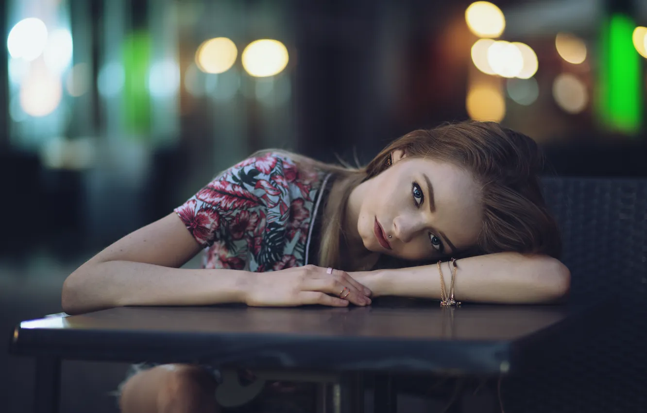 Photo wallpaper look, girl, pose, piercing