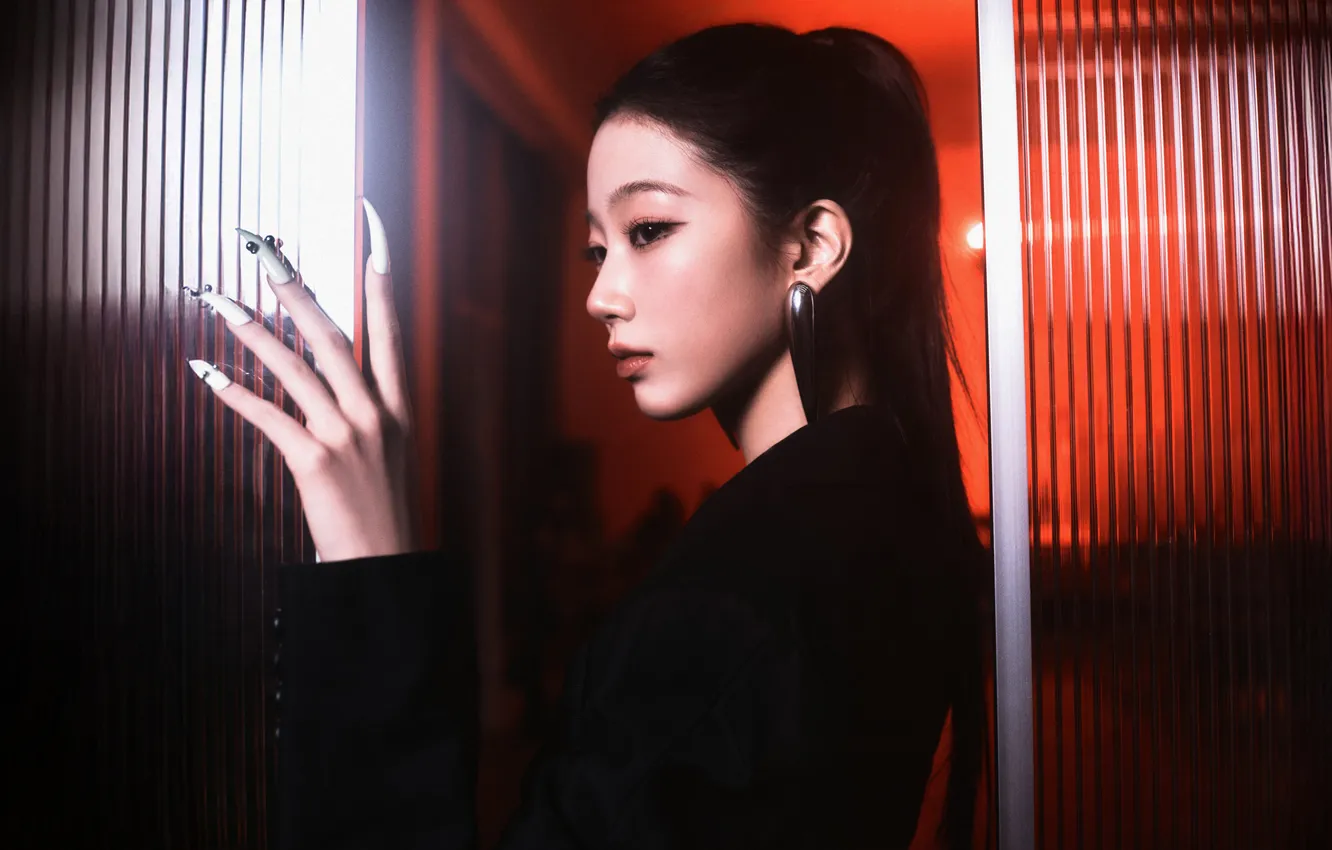 Photo wallpaper brunette, Asian, cutie, beautiful girl, manicure, asian, cutie, asian girls