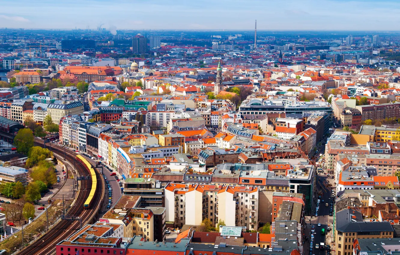 Photo wallpaper the city, photo, home, Germany, top, Berlin