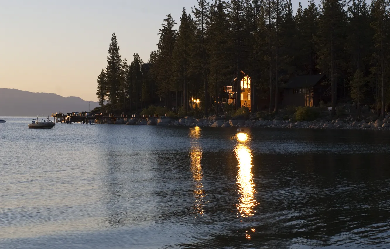 Photo wallpaper city, the city, USA, California, South Lake Tahoe