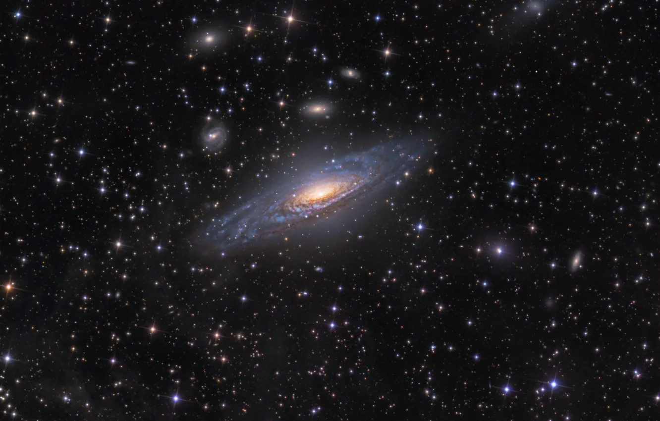 Photo wallpaper stars, space, galaxy, NGC7331, spiral