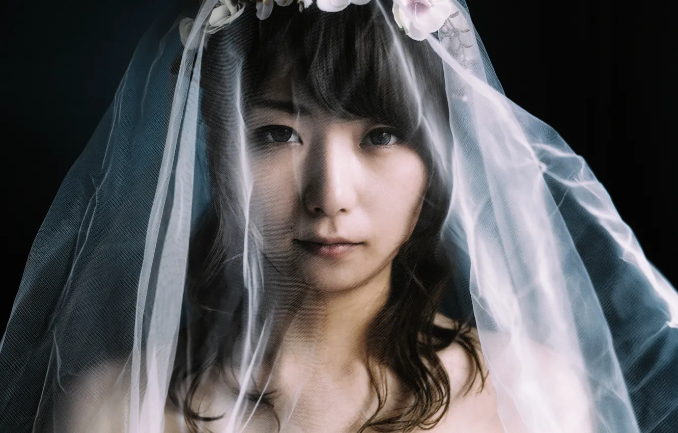 Photo wallpaper the bride, veil, East