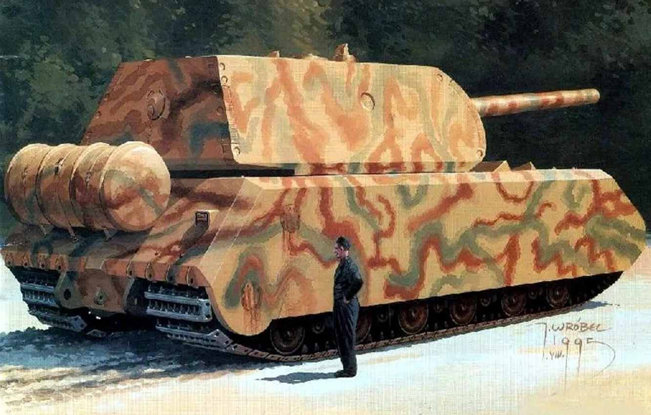 Photo wallpaper tank, superheavy, Panzerkampfwagen VIII, "Mouse", "Mouse"