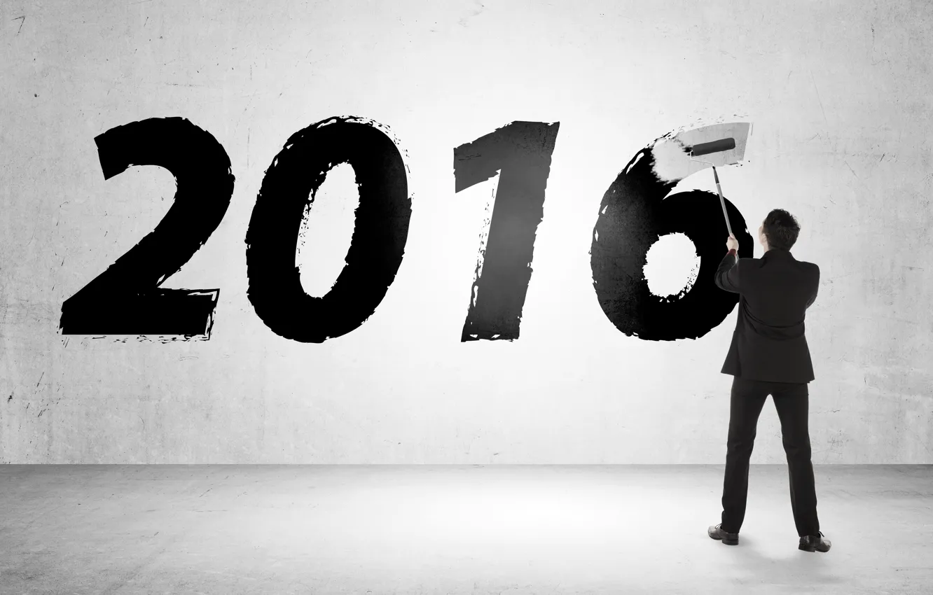 Photo wallpaper new year, figures, New Year, Happy, 2016