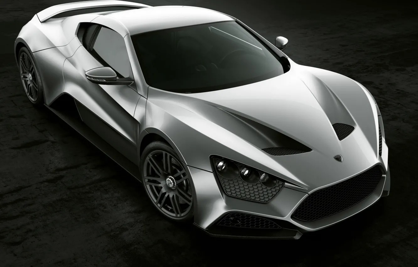 Photo wallpaper Machine, Car, Car, Grey, Zenvo, Zenvo ST1