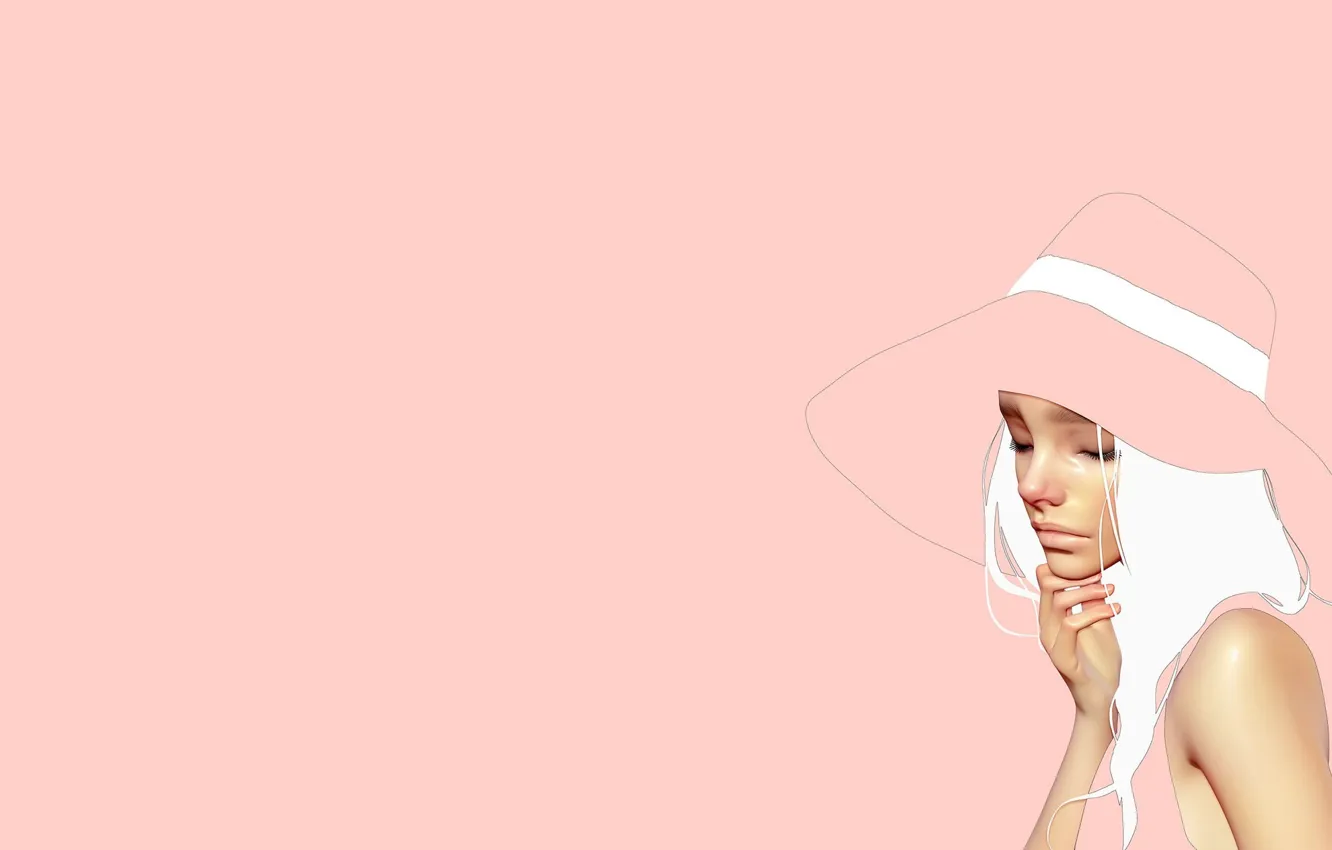 Photo wallpaper girl, mood, art, Cezar Brandao