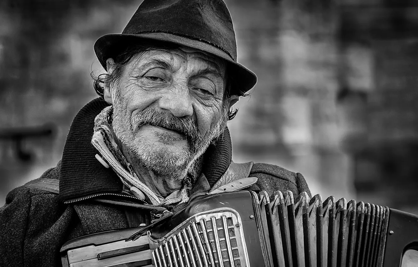 Photo wallpaper music, people, accordion