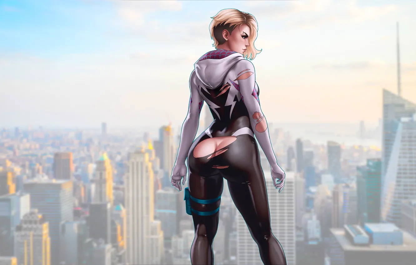 Photo wallpaper girl, ass, girls, Marvel, blonde, Comics, comic, Gwen Stacy